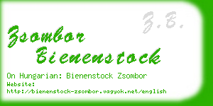 zsombor bienenstock business card